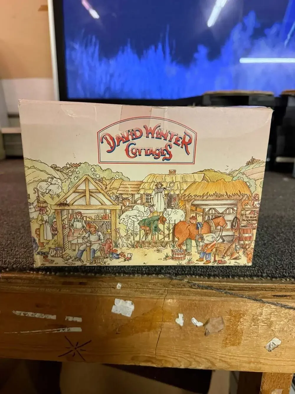 David Winter Cottages Ebenezer Scrooge's Counting House Special Christmas 1987 F